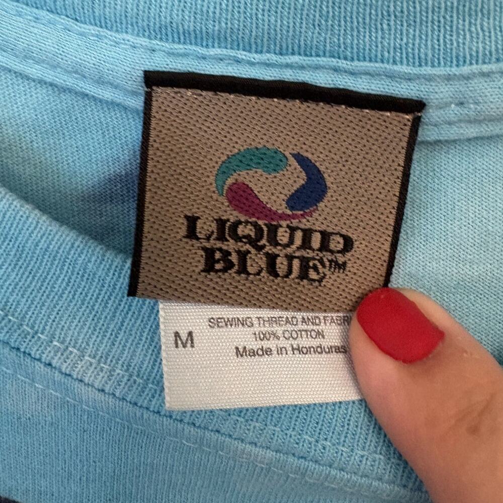 Liquid Blue Grateful Dead Alice in Wonderland Jam-Band Tie-Dye T-Shirt Medium - Picture 3 of 4